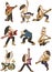 Cartoon Rock music band icon