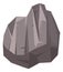 Cartoon rock. Solid stone for outdoor landscape