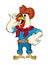 Cartoon rooster