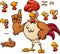 Cartoon rooster