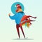 Cartoon Rooster Hipster Happy 2017 New Year Symbol Banner