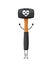 Cartoon rubber mallet tool character, construction