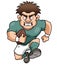 Cartoon Rugby player