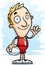 Cartoon Rugby Player Waving