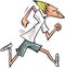 Cartoon runner speeding along