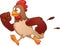 Cartoon running chicken