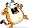 Cartoon Saber-Toothed Tiger Dancing