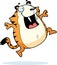 Cartoon Saber-Toothed Tiger Jumping