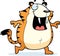 Cartoon Saber-Toothed Tiger Walking
