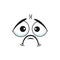 Cartoon sad face, vector unhappy or upset emoji