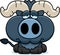 Cartoon Sad Little Blue Ox