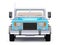 Cartoon safari suv blue front