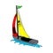 cartoon sailboat