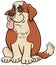 cartoon Saint Bernard purebred dog animal character