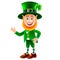 Cartoon saint Patrick smiling isolated vector illustration