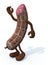 Cartoon salami with arms and legs