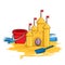 Cartoon sand castle