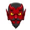 Cartoon scary devil head mascot