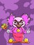 Cartoon scary evil clown