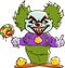 Cartoon scary evil clown