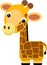 cartoon scene with happy giraffe safari isolated illustration for children