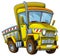 cartoon scene with heavy duty industrial cargo truck with load isolated illustration for children