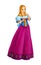 Cartoon scene with princess royal girl standing being happy thinking about something