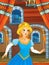 cartoon scene with queen or princess in the castle illustration artistic style scene