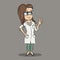 Cartoon scientist character