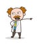 Cartoon Scientist Shouting Vector Illustration