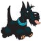 Cartoon scottish terrier