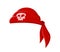 Cartoon sea pirate bandana, red corsair headwear