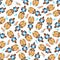 Cartoon seamless pattern of cute lion riding Scooter . Can be used for t-shirt printing, children wear fashion designs and other