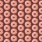 Cartoon seamless pattern with glazed donuts.