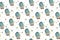 Cartoon seamless pattern of a little cute happy dinosaurs hatching from eggs on a white background.