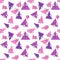 Cartoon seamless triangle with eyes pattern for fabrics and packaging and gifts and linens and kids and wrapping paper
