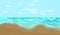 Cartoon seascape - funny vector and colored illustration