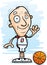 Cartoon Senior Basketball Player Waving