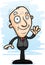 Cartoon Senior Businessman Waving