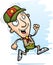 Cartoon Senior Citizen Scout Running