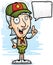 Cartoon Senior Citizen Scout Talking