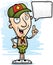 Cartoon Senior Citizen Scout Talking