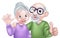 Cartoon Senior Couple