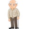 Cartoon senior elderly old man