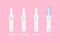 cartoon set of different pregnancy tests