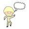 cartoon seventies style man disco dancing with speech bubble