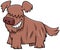 Cartoon shaggy dog or puppy animal character