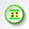 cartoon shape sorter blocks toy colored button icon. Signs and symbols can be used for web, logo, mobile app, UI, UX