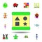 cartoon shape sorter blocks toy colored icon. set of children toys illustration icons. signs, symbols can be used for web, logo,