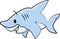 Cartoon shark swimming underwater vector illustration for children